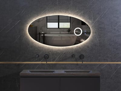 Mawialux LED Spiegel - 100x50cm - Ovaal - Verlichting - Verwarming - Vergrootglas - MR510050