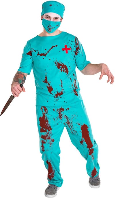 dressforfun - Herenkostuum zombiedokter L - verkleedkleding kostuum halloween verkleden feestkleding carnavalskleding carnaval feestkledij partykleding - 300184