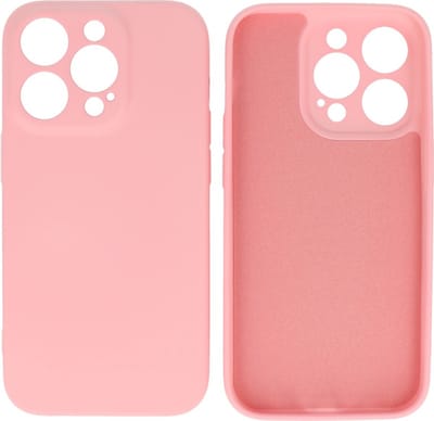 Hoesje Geschikt voor iPhone 14 Pro - 2.0mm Dikke Fashion Telefoonhoesje Backcover - Roze
