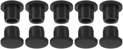 Dailygoods- Hole Plug Zachte Flexibele Stopper - Siliconen - 10 Stuks - 9-10mm Gat - Zwart - Duurzaam