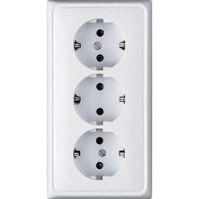 Jung CD500 wandcontactdoos (WCD-schakelmateriaal) (Europese Stekkerdoos) - CD523WW