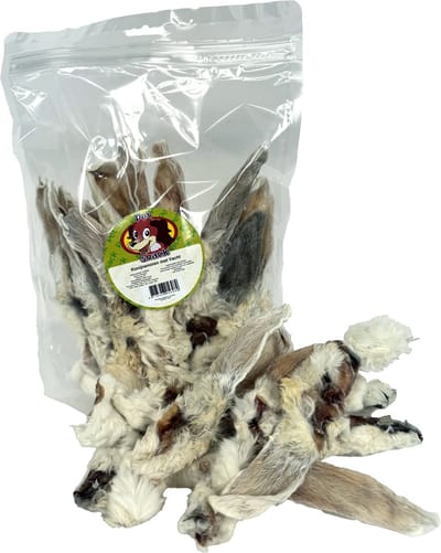 Konijnenoren Snacks Petsnack - Natuurlijke Hondensnacks met Vacht - 200 Gr