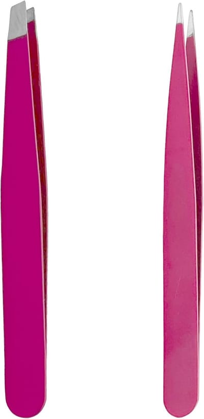 Epileerpincet - Professionele pincet - Precisie ontharen - Afgeschuinde precisie punt - 10 x 6 x 1 cm - Roze