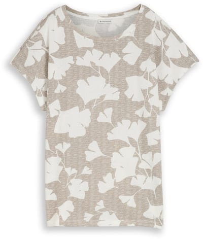 Tom Tailor - T-shirt met patroon - Maat M - ginkgo knit optic