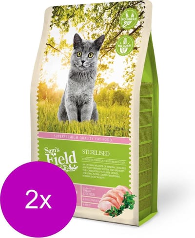 Sam's Field Cat Sterilised - Kattenvoer - 2 x 2.5 kg