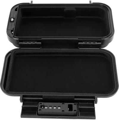 Dailygoods- Draagbare Kluis 4-cijferig Wachtwoordslot - Waterdichte Kluis - Mini Kluis - Reiskluis - Strandkluis - Veiligheidskoffer met Afneembare Staaldraad - Veiligheidsbox