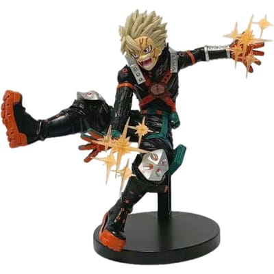 Haute Qualité 18cm My Hero Academia Anime Bakugou Katsuki MAXIMATIC Figurine Anime Originale Figurines d'Action Modèle Figurine Collection black