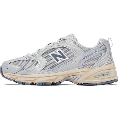 New Balance 530 Silver Moonbeam Distressed Unisex Sneakers Wit Zilver-Metallic MR530VS 40.5 white