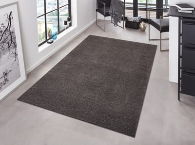 Flycarpets Laagpolig Velours Vloerkleed - Designer Pure - Antraciet 140x200 cm
