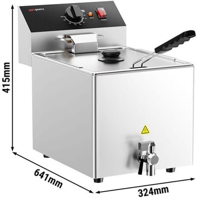 GGM Gastro Elektro Fritteuse - 12 Liter - 3,25 kW - mit Ablasshahn