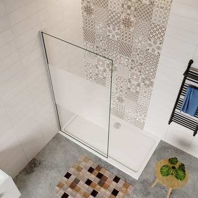 Inloopdouche 70x200cm ,8mm nano NANO EasyClean veiligheidsglas mat folie