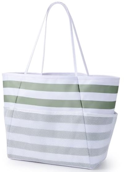 XXL Strandtas voor Vrouwen - Waterdichte Opvouwbare Schoudertas met Binnenzak - 23 Liter Groene Hobo voor Strand, Picknick en Vakantie