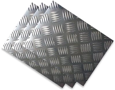 Aluminium Plaat - Traanplaat - Vloeren Beschermen - Antislip Ruitpatroon - 400x500mm - Zilver
