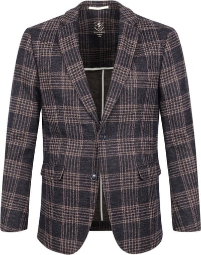 Suitable Respect Colbert Lexy A Toronto Wolmix Flex Bruin - Maat 52 - Heren blazer