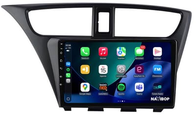 Geschikt voor Honda Civic (2012 t/m 2016) | 4+64GB 8-CORE | 9 inch Android 15.0 CarPlay autoradio | Draadloos CarPlay & Android Auto | Externe microfoon | Bluetooth & WiFi | NAVIBOP NB-5005 | Bouwjaar 2012 t/m 2016