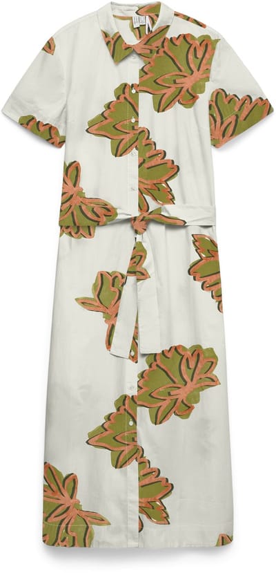 VERO MODA - VMKYLA S/S SHIRT 7/8 DRESS WVN BTQ BE - Dames - Maxi jurken