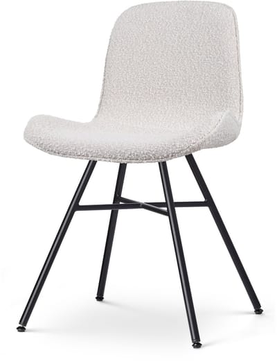 Nolon Noa-Fé Eetkamerstoel Bouclé Beige - Stof - Zwart Onderstel - Modern