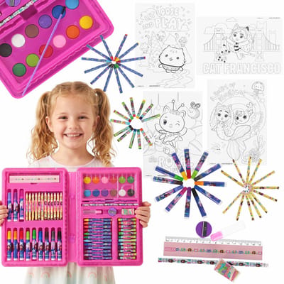 Gabby's Dollhouse Creatieve set voor kinderen, knutselset om in te kleuren – 68 onderdelen