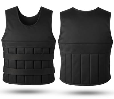 Fitby Gewichtsvest 10KG - Weighted Vest - Gewichtsvesten - Gewichten - Verstelbaar - Krachtraining & Crossfit - Cardio - Geschikt vanaf maat L - Zwart
