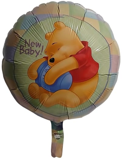 folieballon - Winnie the Pooh - New Baby - leeg