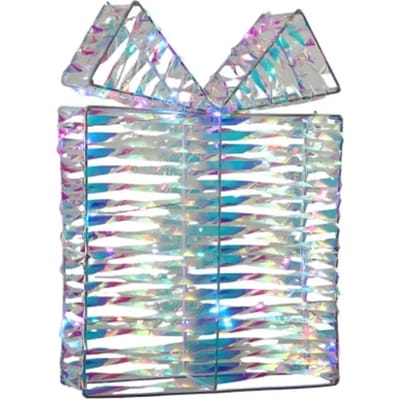 Central Park Verlichte Cadeaudoos - 60 Led's - Multikleur - 40,5cm - Binnen