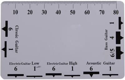Dailygoody - Gitaar Hoogtemeter - String Action Gauge Ruler - 2 Stuks - Kunststof - Gitaar Set Up Tool - Geschikt voor Elektrische en Akoestische Gitaren