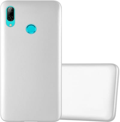 Cadorabo Hoesje geschikt voor Honor 10 LITE / Huawei P SMART 2019 in METALLIC ZILVER - Beschermhoes gemaakt van flexibel TPU silicone Case Cover