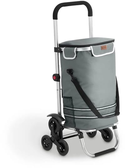 Boodschappentrolley 3in1 - 56L - Voor Trappen - Grijs
