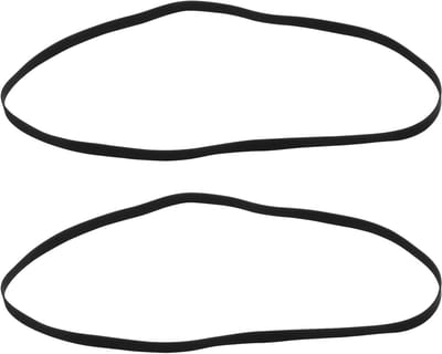 2 Stuks Zwarte Rubber Platenspeler Riem voor Grammofoon en Phonograaf - Vervangingsriem 190mm Lang, 5mm Breed, Ideaal voor Geluidskwaliteit en Geluidsweergave