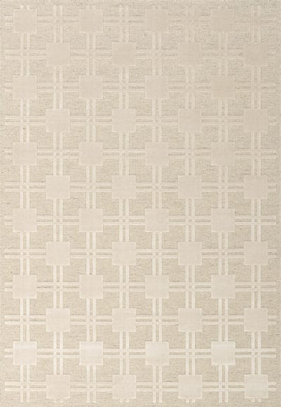 Acsento Chiara 3163 Ivory Vloerkleed - 160 x 230 cm - Ivoor,Beige - Rechthoekig - Viscose, Wol, Polyamide - Eetkamer, Woonkamer, Slaapkamer - Geometrisch - Scandinavisch, Modern