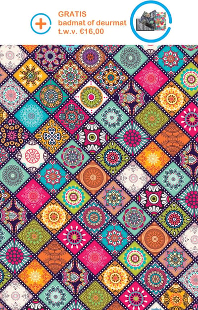 VKLM21016 - Geruit - Bedrukt tapijt - Vloerkleed - Antislip - Wasbaar - 160x230 cm - 9 mm - Polyester- Kerstcadeau