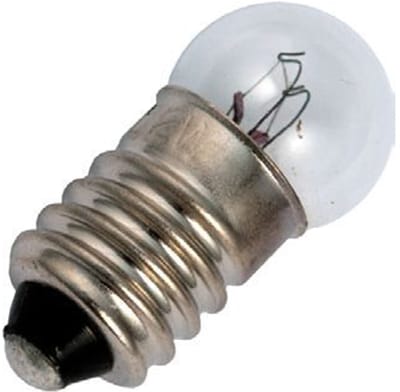 Signaallamp E10 6V 1W - 166 mAh - Per stuk - G11 Gloeilamp Ø11mm - 24mm - 2500K - Dimbaar