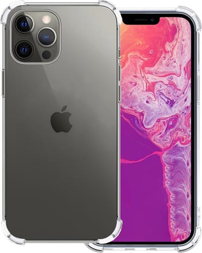 Hoesje Geschikt voor Apple iPhone 13 Pro - Sterk & Shockproof - Siliconen Case - Back Cover - Telefoon Hoes Shock Proof - Transparant