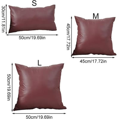 PU Leer Waterdichte Kussensloop Effen Kleur Kussenhoezen Bank Sierkussenhoes Hoes Voor Slaapkamer Woonkamer Huisdecoratie 50x50cm