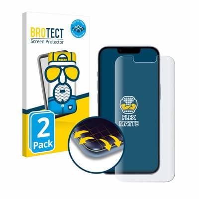 BROTECT - Screenprotector voor Apple iPhone 14 - Folie Beschermfolie matte volledig dekking 2 Stuks