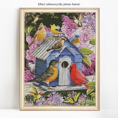 Diamant schilderij volledige weergave dieren foto's van strass diamant borduurwerk vogel 5d diamant 20X30 black