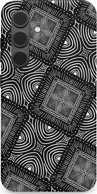 Casetastic Hoesje Geschikt voor Samsung S24 - Stijlvolle Beschermende Duo-layer Case - Ceramica
