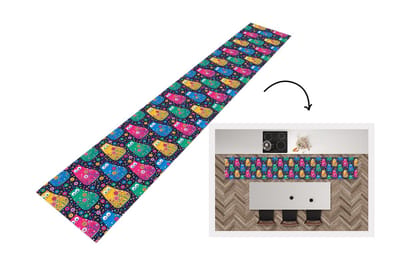 Keukenloper - Loper keuken - Kat - Regenboog - Bloemen - 300x50 cm - Keukenloper vinyl