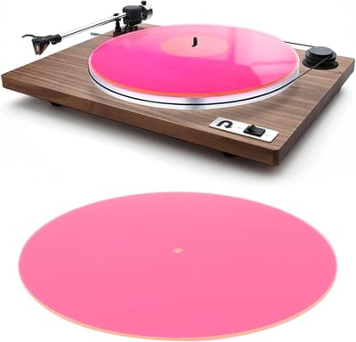 Vervangende Platter Slip Mat voor 12 Inch Vintage Platenspeler, Geluidsdempende Acryl Mat voor 33 1/3 en 45 RPM Platen, Verbeterde Geluidskwaliteit en Stabiele Afspelen