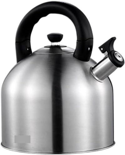 Waterkoker Roestvrijstaal - Theeketel Fluitketel - Water Koken - Met Fluitindicator - 3L - Zilver