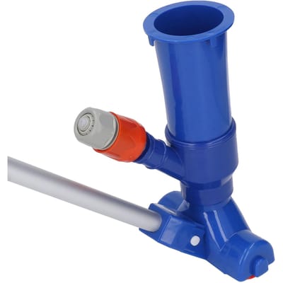 Petit Aspirateur de Piscine Aspirateur d'Étang Portable avec Tige en Alliage d'Aluminium à 5 Sections Sac en Maille Fine en Nylon pour Spa Jacuzzi bleu