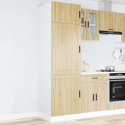 vidaXL - Keukenkast - Porto - bewerkt - hout - sonoma - eikenkleurig