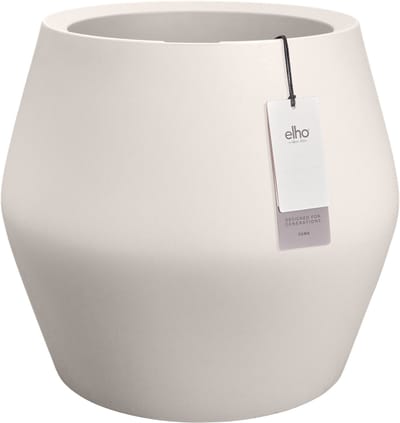 Elho June Split Low 46 - UV-bestendig en Kleurvaste Bloempot - Binnen & Buiten - Ø 46.0 x H 42.6 cm - Linen white