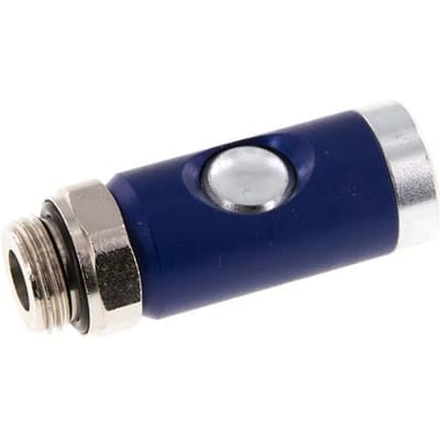 Gehard staal DN 7.4 Safety Luchtkoppeling Snelkoppeling met Drukknop G 1/2 inch Buitendraad - CLS7-M-ST-SEP-012