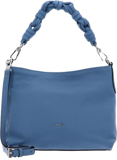 abro Leren Schoudertas Leather Dalia Hobo Bag Soley Dreamblue Blauw