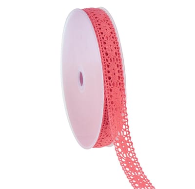 Kantlint cadeaulint roze koraal 18mm 20m