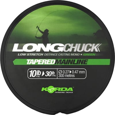 LongChuck Tapered Mainline Green 300M Korda - Karper Lijn Nylon - Karper Lijn - Karperlijn - Karper - Karpervissen