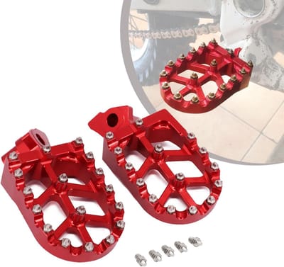 Motorfiets Voetsteunen Voetsteunen Rest Pedalen CNC Voor CR250R CR125R 1995-1999 CR500R 1995-2001- Rood