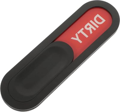 Vaatwasser Indicator - Schoon Vuil Bord - Huishouden Organiseren - Dubbelzijdig Magnetisch - 15 cm Lengte - Zwart
