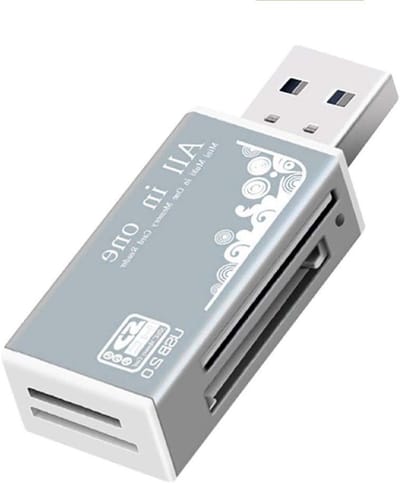 Kaartlezer - Geheugenadapter - Bestanden Overzetten - Robuuste Metalen Behuizing - USB 2.0 - Zilver